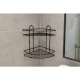 Mikasso Duvara Monte 2 Katlı Metal Banyo Köşe Rafı – Siyah Tel Banyo Düzenleyici Raf Metal 1 Siyah 2 20 x 20 - Çok Renkli