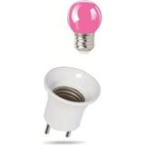 Mikasso Duy Fişli + 1W LED E-27 Duylu Pembe (Pink) Renkli Gece Lambası Ampulü Pembe Işık Forlife