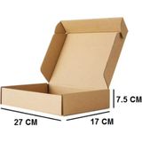 Mikasso E-Ticaret Kutusu, Çok Amaçlı Kutu 27X17X7,5 cm 25 Adet Kahverengi 45 x 55