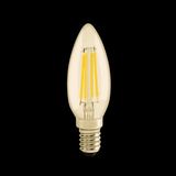 Mikasso E14 Duy C35 Rustik LED Ampul 4W Filament Mum Ampul 440 Lümen Sıcak Beyaz
