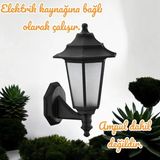 Mikasso E27 Duy, Elektrikle Çalışır, Dekoratif Bahçe, Balkon, Teras, Kapı Giriş Apliği, Bahçe Duvar Armatürü - Çok Renkli