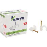 Mikasso Ebayhrn Kroşe 4 Numara Çelik Çivili 8 mm (2*4 Antigron Kablolar Için) 100LÜ Poşet - Çok Renkli