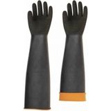 Mikasso Eçh Kauçuk Asit Eldiveni Tırtıklı 60 cm Gri