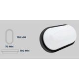 Mikasso ECN-5015 20W Siyah Dış Mekan LED Aplik Akrilik Sarı - Çok Renkli