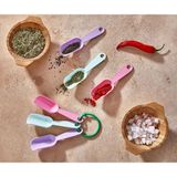 Mikasso Eco 6 Adet Renkli Mini Servis ve Baharat Kaşığı- Baharat Kahve Şeker Kaşığı-Ölçü Kaşığı Plastik Turu