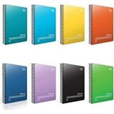 Mikasso Eco Fresco A4 120YP. Kareli Defter Sert Spiralli Kareli 120 Yaprak Büyük Boy Çok Renkli Okul Defterl
