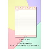 Mikasso Eggs Çizgili Notepad A5 - Memopad, Bloknot, Defter, Not Kağıdı, Okul Defteri Yumuşak Düz Renkli 50 Y - Çok Renkli