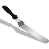 Mikasso Eğik Oval Uçlu Pasta Sıvama Spatulası 20 cm KTCHN-572 Çelik Gümüş