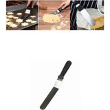 Mikasso Eğik Oval Uçlu Pasta Sıvama Spatulası Paleti 15 cm - Paslanmaz Çelik Çelik