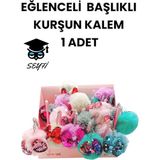 Mikasso Eğlenceli Başlıklı Kurşun Kalem Ponpon Kalemler Haki - Çok Renkli