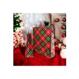 Mikasso Ekose Desenli Kağıt Çanta 25x31x12 cm 5 Adet Kırmızı ve Yeşil Desenli 30 x 25 x 12 5'li Hediye Paket