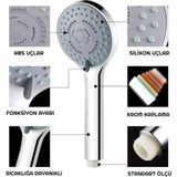 Mikasso El Duş Başlığı 5 Fonksiyonlu Bej Belirtilmemiş