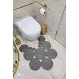Mikasso El Yapımı Bohem Jüt, Hasır, Paspas, Banyo Paspası, Klozet Önü Paspası, Klozet Paspas, Çift Taraflı P - Çok Renkli