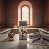 Mikasso El Yapımı Hamam Hediye Seti – Havlu Sabun ve Dekoratif Ayna Pamuk Mor - Çok Renkli