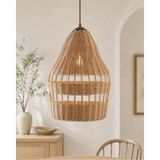 Mikasso El Yapımı Rattan Hasır Sarkıt Avize Hasır 1 E27 Kahverengi Salon / Oturma Odası - Çok Renkli