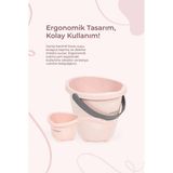 Mikasso Elegant Bebek Su Kovası & Elegant Bebek Su Maşrapası - 2'li Set Pembe - Çok Renkli