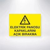Mikasso Elektrik Panosu Kapaklarını Açık Bırakma 21X35 Arkası Arkası Yapışkanlı Sticker