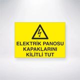 Mikasso Elektrik Panosu Kapaklarını Kilitli Tut 21X35 Arkası Arkası Yapışkanlı Sticker
