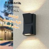 Mikasso Elektrikle Çalışır, 3000 Kelvin Günışığı 6 Watt LED Aplik, Bahçe, Balkon, Banyo, Teras, Duvar Aplik - Çok Renkli