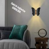 Mikasso Elektrikle Çalışır, 6 Watt Amber Işık Ledli Kelebek Duvar Aplik Iç ve Dış Mekan IP65 LED Duvar Aplik - Çok Renkli