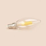 Mikasso Elitled C35 4W Filament Şeffaf Polikarbon E14 400LM Ampul - 3000K - Gün Işığı - Çok Renkli