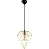 Mikasso Elmas Tekli Tel Sarkıt Avize Gold Kaplama, Modern Dekoratif Metal Lamba ELMAS-6287 1 Belirtilmemiş E - Çok Renkli