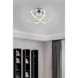Mikasso Elvan Krom 3'lü Plafonyer (3renk Işık) Modern LED Avize Salon /oturma Odası/mutfak /çocuk Odası Meta - Çok Renkli