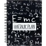 Mikasso E=mc2 Haftalık Planlayıcı Defter Sert Spiralli Çizgisiz 50 Yaprak Orta Boy Çok Renkli Konsept Defter
