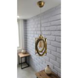 Mikasso Endüstriyel Eskitme Metal Oval Model Tekli Sarkıt Salon Hol Mutfak Avize Modelleri Metal 1 E27 Sarı - Çok Renkli