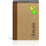 Mikasso Enviro A4 Spiralli Kraft Sert Kapak Bloknot (Not Defteri) 100 Yaprak Çizgisiz (4 Lü Paket) Küp Not K - Çok Renkli