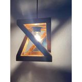 Mikasso Eskitme Desenli Doğal Z Tipi Avize (15CM*17CM) Ahşap 1 E27 Kahverengi Salon / Oturma Odası - Çok Renkli