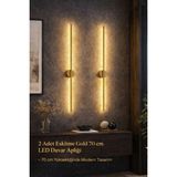 Mikasso Eskitme Gold 70 cm Aplik –( 2’li Set )| Pilli Tak-Çalıştır Alüminyum Altın - Çok Renkli