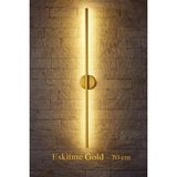 Mikasso Eskitme Gold 70 cm Elektrikli LED Duvar Apliği Beyaz Işık Alüminyum Altın - Çok Renkli