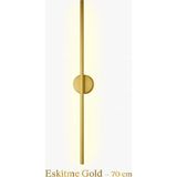 Mikasso Eskitme Modern Duvar Apliği, Gold Aplik, 70 cm LED Işık Aplik Hotel Dekarasyon Alüminyum Siyah - Çok Renkli