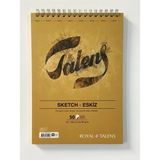 Mikasso Eskiz Defteri - A5 - 90GR - 50 Yaprak Karton Spiralli Çizgisiz 50 Yaprak Orta Boy Beyaz Resim Defter - Çok Renkli
