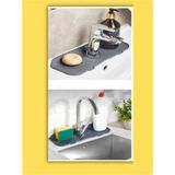 Mikasso Esnek Musluk - Lavabo Matı – Mutfak ve Banyo Için - Sünger ve Sabunluk Altlığı Silikon Gri Ürünün Ku - Çok Renkli