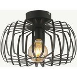 Mikasso Etoile Metal Plafonyer Avize Siyah (30X70 Cm) Metal 1 E27 Siyah Salon / Oturma Odası - Çok Renkli