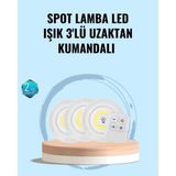 Mikasso Ev Ofis Kamp Için Uygun Uzaktan Kumandalı Yapışkanlı Kablosuz LED Spot Lambalar Çok Renkli Belirtilm