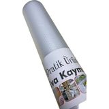 Mikasso Eva Kaymaz 45CM x 10 Metre Şeffaf Kaymaz Raf Dolap Içi ve Çekmece Içi Örtüsü Plastik Beyaz Tr