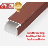 Mikasso Extra Kendinden Yapışkanlı Merbau Kablo Kanalı 16X16 1 Metre - Çok Renkli