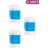 Mikasso F032 Flosoft Şeffaf Sıvı Sabunluk ve Dezenfektan Verici (3 Adet - Avantaj Paketi) Plastik Turuncu - Çok Renkli