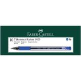Mikasso Faber-Castell 1425 Iğne Uç Tükenmez Kalem Mavi 10 Lu 5211142551000 (1 Paket 10 Adet) Mavi - Çok Renkli