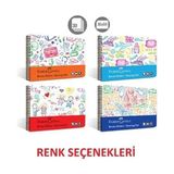 Mikasso Faber-Castell Resim Defteri Plastik Kapak 2023 35X50 Yumuşak Spiralli Çizgisiz Büyük Boy Çok Renkli