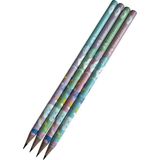 Mikasso Faber-Castell Sevimli Bulutlar Desenli Kurşun Kalem, 2b, 12'li Set, Pastel Renkler Çok Renkli