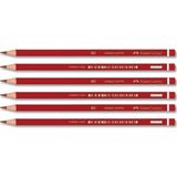 Mikasso Faber Kırmızı Renkli Kurşun Kalem 1410 6 Lı Paket (1131410000) Beyaz - Çok Renkli