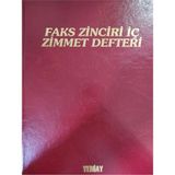 Mikasso Faks Zinciri Iç Zimmet Defteri Büyükboy - Yeni Ay Sert Düz Çizgili Büyük Boy Çok Renkli Konsept Deft