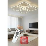 Mikasso Finesse Beyaz Kasa 3 Renk Kumandalı LED Avize Salon,oturma Odası,yatak Odası Için Metal 3 E27 Beyaz - Çok Renkli