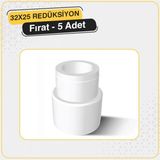 Mikasso Fırat Pprc Redüksiyon 32X25 mm (5 Adet) | Temiz Su Tesisatı Boru Çap Düşürücü Bağlantı Parçası