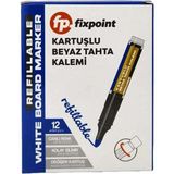 Mikasso Fixpoint Tahta Kalemi Mavi 12'li Paket Beyaz Tebeşir Çok Renkli
