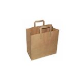 Mikasso Flat Kraft Kağıt Çanta Karton Hediyelik Poşet Torba - 25x28 Cm. - 10 Adetlik 1 Paket Kraft 25 x 25 x